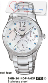 นาฬิกาข้อมือ CASIO SHEEN (คาสิโอ ชีน) SHN-3014DP-7ADR (ประกันศูนย์เซ็นทรัล1ปี) *(จะมีสินค้าเข้าเร็วๆนี้)