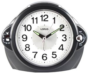 นาฬิกาปลุก LORUS BY SEIKO รุ่น LHK006K  (เครื่องเดินเรียบเงียบไม่มีเสียงรบกวน)   