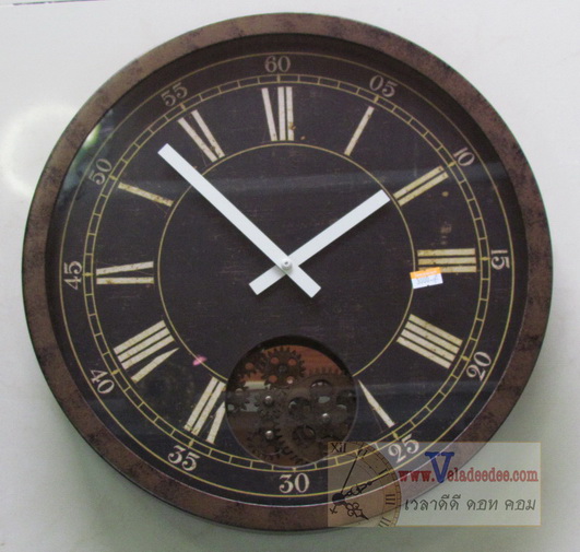 นาฬิกาแขวนตัวเลขใหญ่ GEAR CLOCK (สีสนิม) โชว์ฟันเฟืองด้านใน 