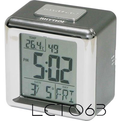 นาฬิกาดิจิตอล RHYTHM รุ่น LCT063-NR18 ตัวเลขใหญ่มาก มีระบบปลุก ซ้ำ ทุกๆ 5 นาที snooze