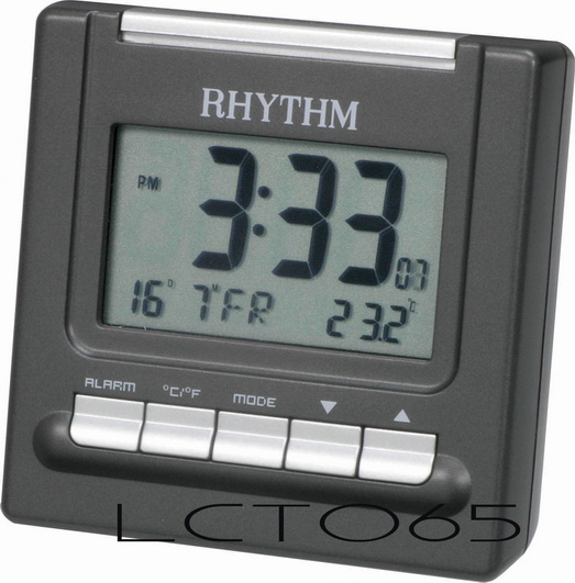 นาฬิกาดิจิตอล RHYTHM รุ่น LCT065-NR02  ตัวเลขใหญ่มาก มีระบบปลุก ซ้ำ ทุกๆ 5 นาที snooze (สินค้าหมดครับ)