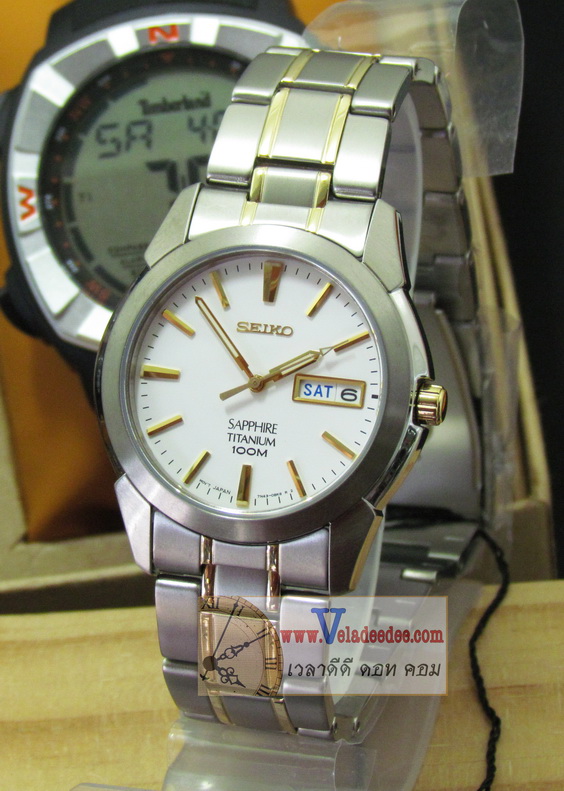นาฬิกา seiko Titanium   (นาฬิกา ไซโก้) (ระบบควอทซ์) กระจกพิเศษเป็น Sapphire glass รุ่น SGG733P1   