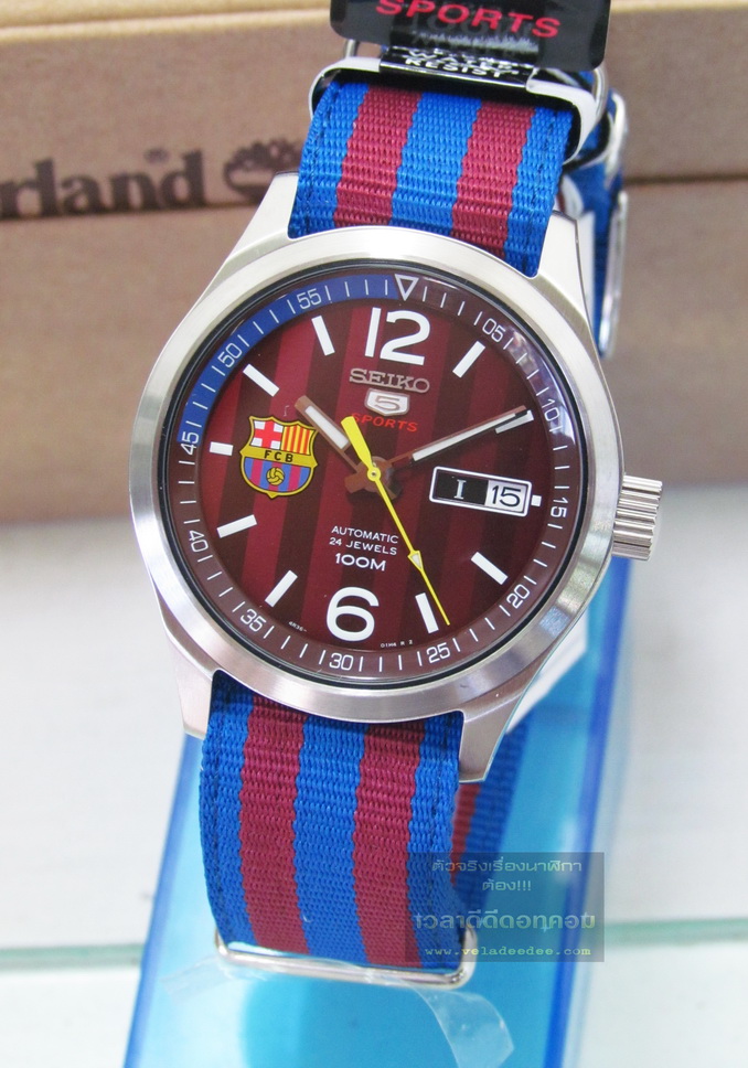  นาฬิกา seiko (นาฬิกา ไซโก้) Officail Watch Partner of FC Barcelona Automatic รุ่น SRP305K1 ครับ* 
