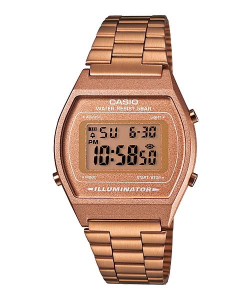 นาฬิกา ข้อมือ Casio (คาสิโอ) นาฬิกาข้อมือสตรี  สายสแ.ตนเลส รุ่น B640WC-5ADF  - โรสโกลด์