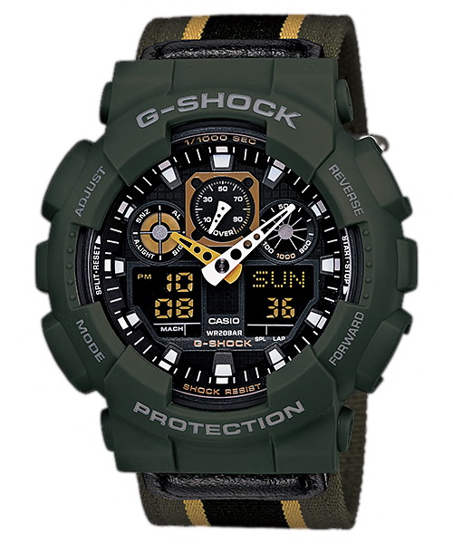  นาฬิกา CASIO G-SHOCK (คาสิโอ จี ช็อค) GA-100MC-3ADR  Limited Edition (ประกัน CMG ศูนย์เซ็นทรัล1ปี )