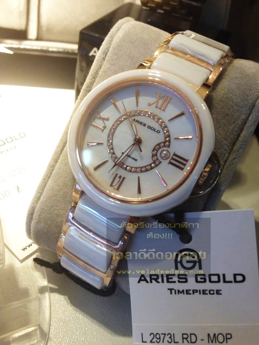 นาฬิกา aries gold SWISS (Sapphire) รุ่น L2973LRD-MOP(พิเศษลด 50%)