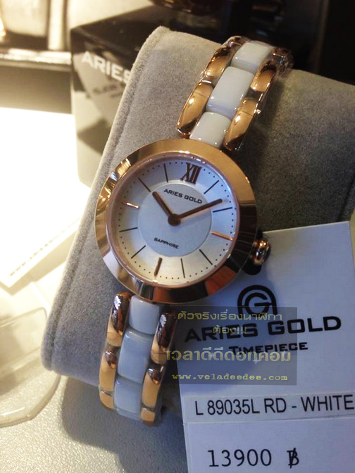 นาฬิกา aries gold SWISS (Sapphire) รุ่น L89035LRD-WHITE (พิเศษลด 50%)