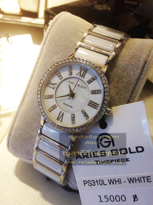 นาฬิกา aries gold SWISS (Sapphire) รุ่น PS310LWHI-WHITE (พิเศษลด 50%)