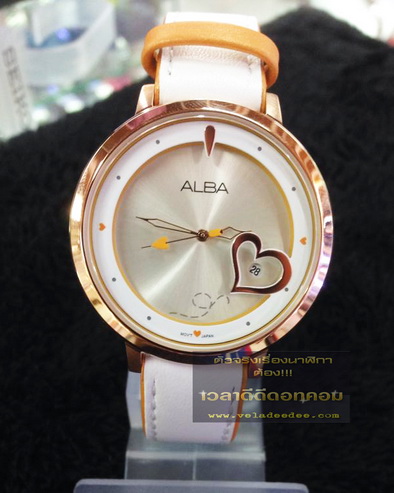 นาฬิกาข้อมือ Alba (อัลบ้า) Sweet heart pinkgold Lady AG8376X1    (พิเศษลด 30%)
