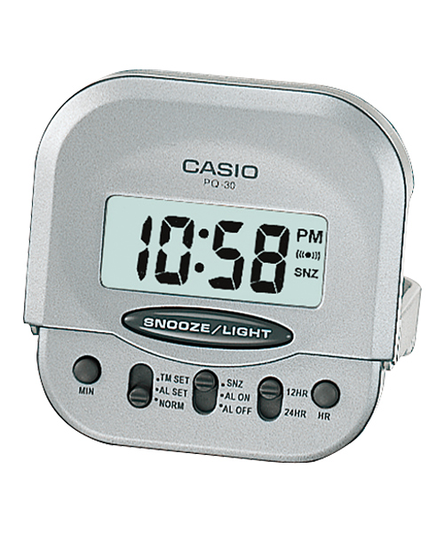นาฬิกาดิจิตอล Casio Table Clocks รุ่น PQ-30B-8DF (สีเงิน)