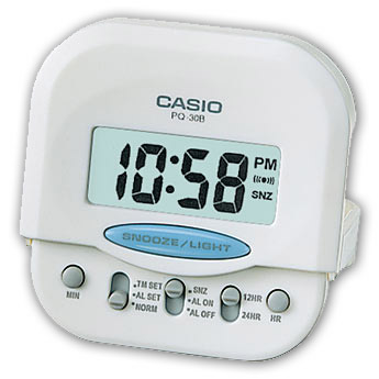 นาฬิกาดิจิตอล Casio Table Clocks รุ่น PQ-30B-7DF (สีขาว))