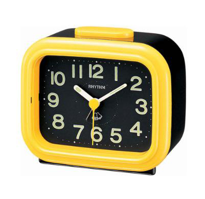 Rhythm japan นาฬิกาปลุก Table Clocks รุ่น 4RA888-R33 - (YELLOW/Black)