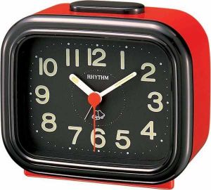 Rhythm japan นาฬิกาปลุก Table Clocks รุ่น 4RA888-R01 - (Black/Red)