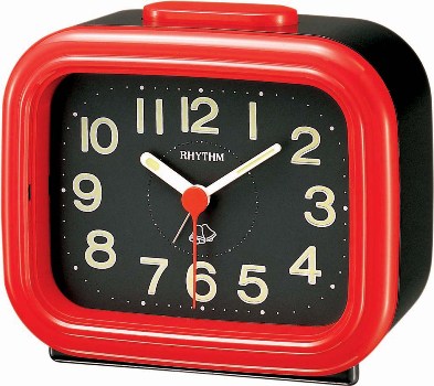 Rhythm japan นาฬิกาปลุก Table Clocks รุ่น 4RA888-R02- (Red/Black)