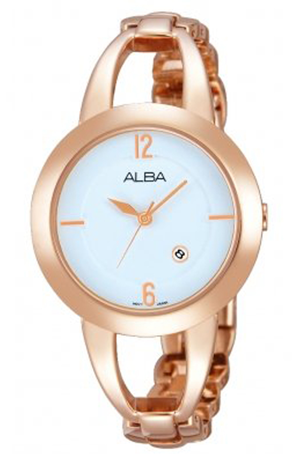 Alba นาฬิกาข้อมือ รุ่น modern ladies AH7D10X1 - สีทองชมพู