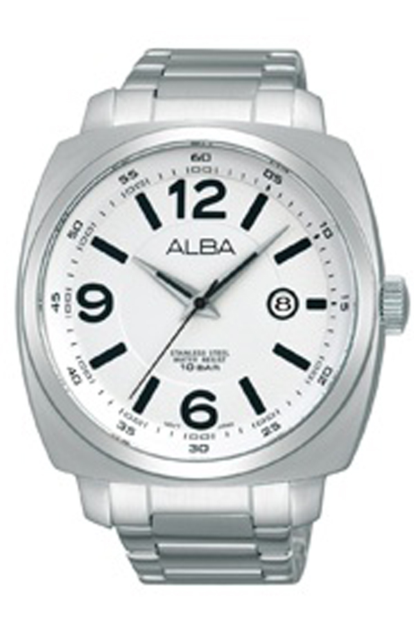 ALBA นาฬิกาผู้ชาย สายสแตนเลส รุ่น Smart Gents AS9847X1 - สีขาว