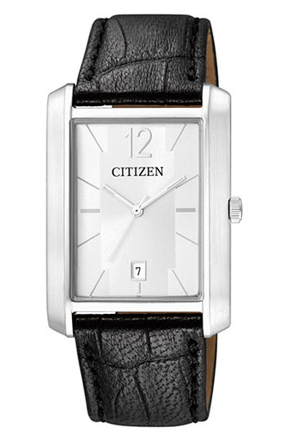 Citizen นาฬิกาข้อมือสุภาพบุรุษ สายหนัง รุ่น BD0030-00A - สีขาว