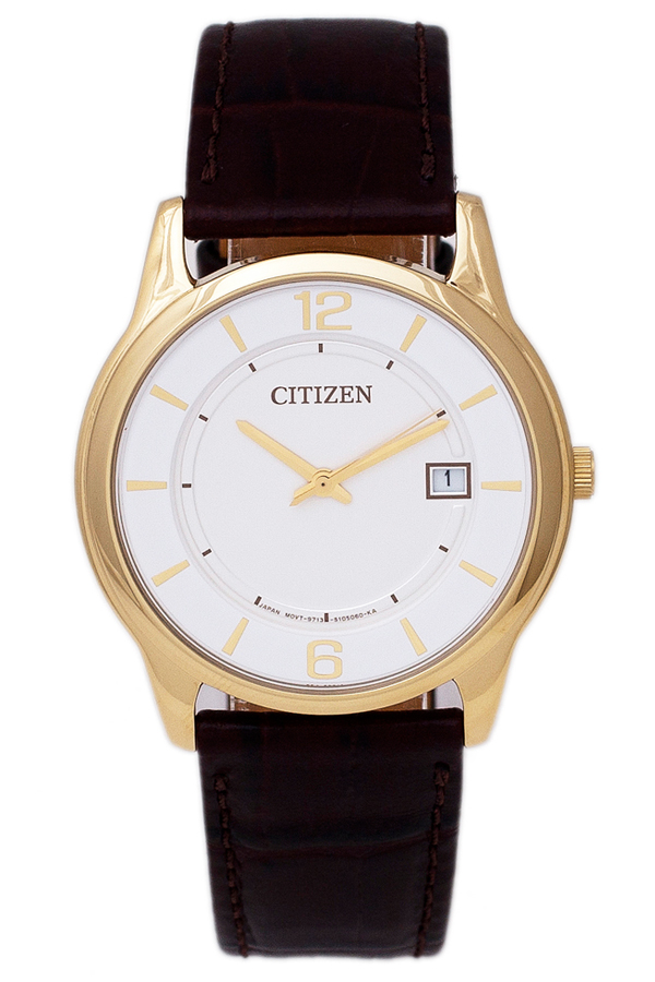 Citizen นาฬิกาข้อมือสุภาพบุรุษ สายหนัง รุ่น BD0022-08A - สีขาว