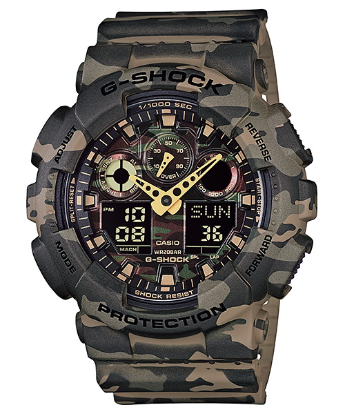 Casio G-Shock นาฬิกาข้อมือผู้ชาย สายเรซิ่น รุ่น GA-100CM-5ADR 