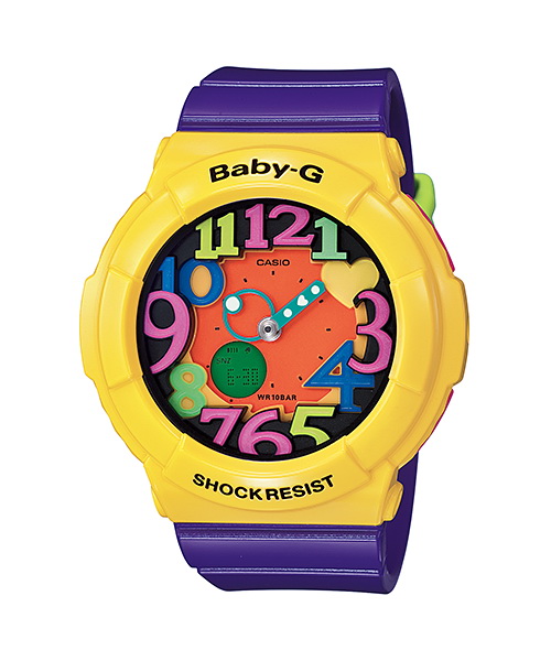 Casio Baby-G นาฬิกาข้อมือสุภาพสตรี สายเรซิ่น รุ่น BGA-131-9BDR - Yellow/Purple