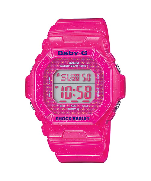 Casio Baby-G นาฬิกาข้อมือสุภาพสตรี สายเรซิ่น รุ่น BG-5600GL-4DR - สีชมพู
