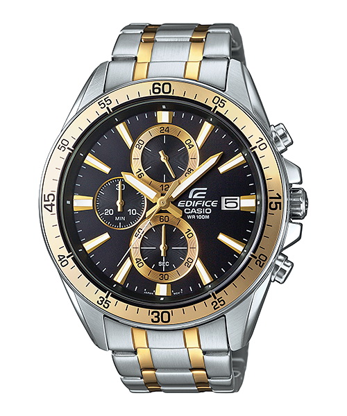 Casio Edifice (ประกัน CMG ศูนย์เซ็นทรัล) นาฬิกาข้อมือ รุ่น  EFR-546SG-1AVUDF - สีเงิน/ทอง