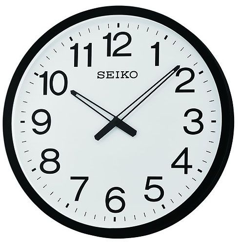 Seiko นาฬิกาแขวนขนาดใหญ่ ขนาด 51 ซม.(20 นิ้ว) รุ่น QXA563K - ขอบสีดำหน้าขาว