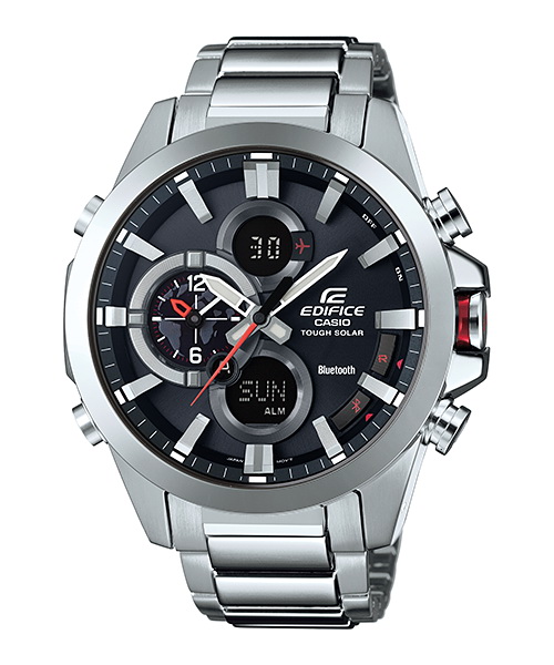 CASIO EDIFICE Bluetooth นาฬิกาข้อมือผู้ชาย สายสแตนเลส รุ่น ECB-500D-1ADR - สีดำ