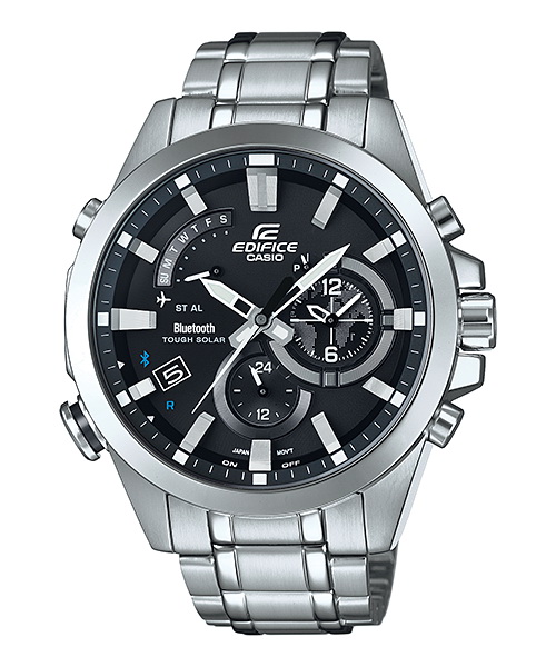 CASIO EDIFICE Bluetooth นาฬิกาข้อมือผู้ชาย สายสแตนเลส รุ่น EQB-510D-1ADR - สีดำ