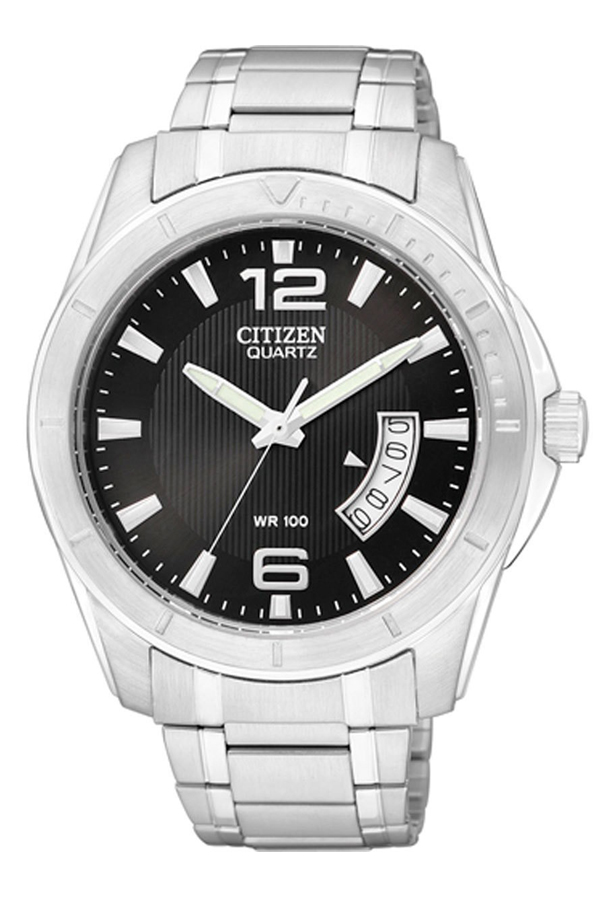 Citizen นาฬิกาข้อมือผู้ชาย สายสแตนเลส รุ่น BI0970-53E - สีดำ