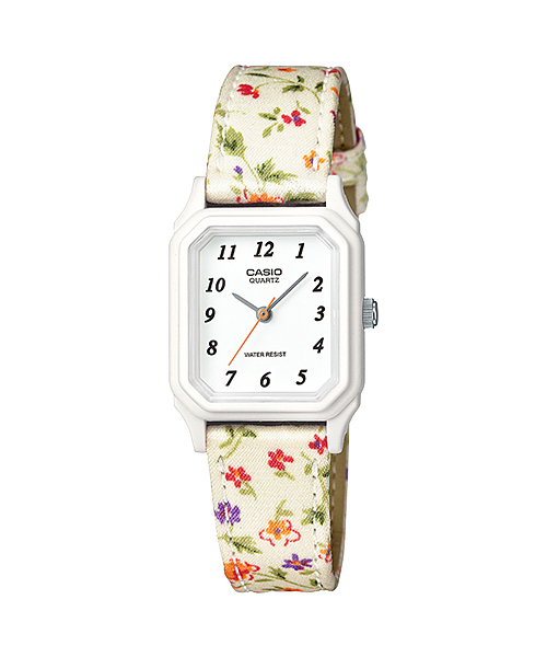 Casio นาฬิกาข้อมือผู้หญิง สีขาว สายผ้า รุ่น LQ-142LB-7B