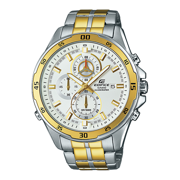 Casio Edifice นาฬิกาข้อมือผู้ชาย สายสแตนเลส รุ่น EFR-547SG-7A9VUDF - สีเงิน/ทอง