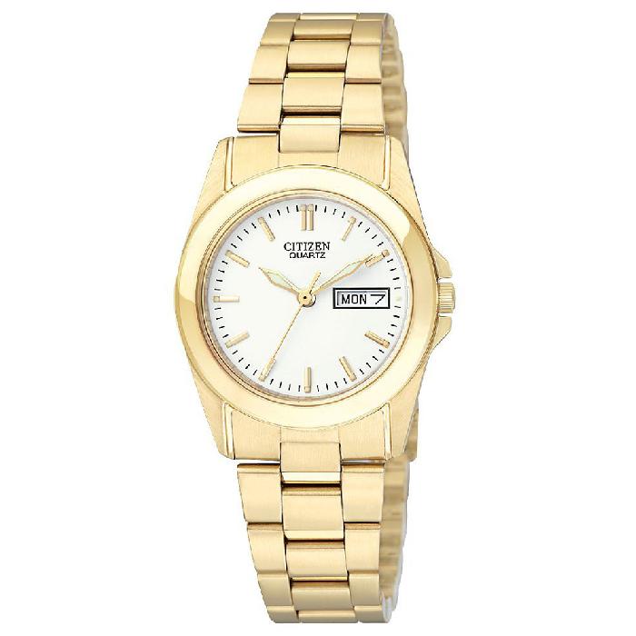 Citizen Quartz Ladies Watch นาฬิกาข้อมือ รุ่น EQ0562-54A - สีทอง