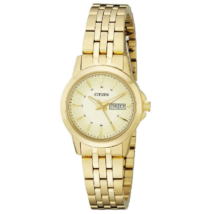 Citizen Quartz Ladies Watch นาฬิกาข้อมือ รุ่น EQ0603-59P - สีทอง