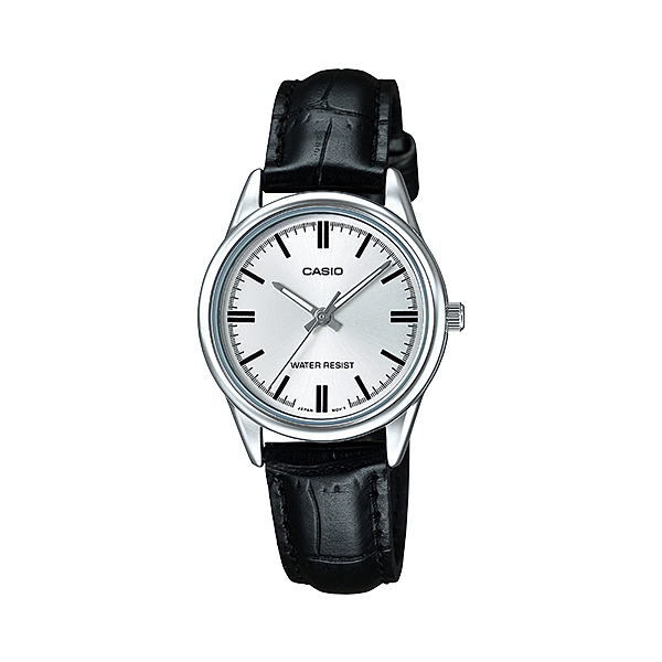 Casio Standard นาฬิกาข้อมือสุภาพสตรี สายหนัง รุ่น LTP-V005L-7AUDF - สีดำ
