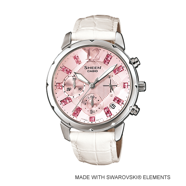 Casio Sheen นาฬิกาข้อมือผู้หญิง สายสแตนเลส รุ่น SHN-5010L-4A2 - สีเงิน