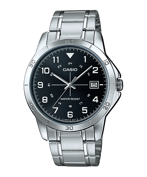 Casio นาฬิกาข้อมือชาย สายสแตนเลส รุ่น MTP-V008D-1B - Silver