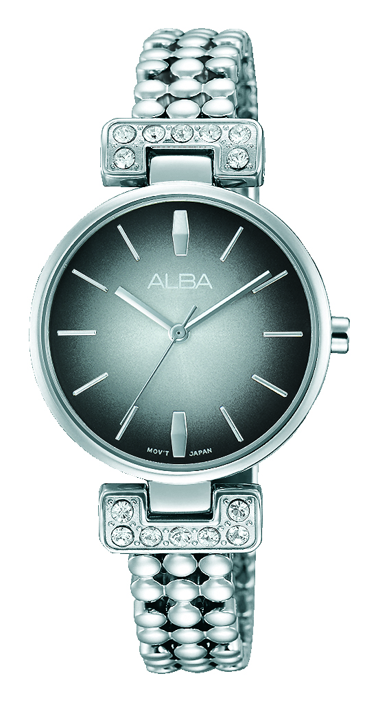 ALBA Crystal Swarovski นาฬิกาข้อมือผู้หญิง สายสแตนเลสสตีล รุ่น AH8271X1