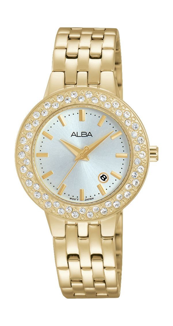 ALBA Crystal Swarovski นาฬิกาข้อมือผู้หญิง สายสแตนเลสสตีล รุ่น AH7H36X1