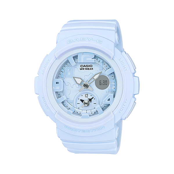 Casio Baby-G นาฬิกาข้อมือสุภาพสตรี สีฟ้า สายเรซิ่น รุ่น BGA-190BC-2BDR
