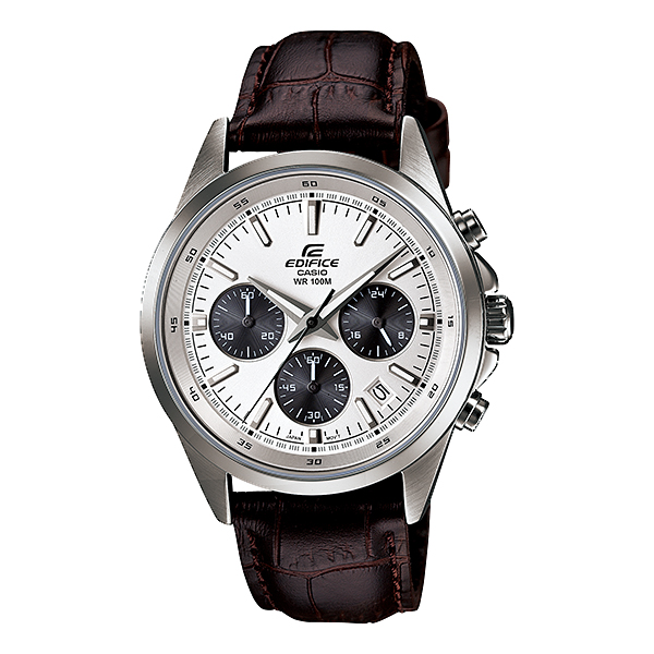 Casio Edifice (ประกัน CMG ศูนย์เซ็นทรัล) สายหนัง รุ่น EFR-527L-7AV - Silver