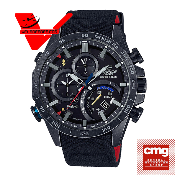 CASIO EDIFICE Bluetooth นาฬิกาข้อมือผู้ชาย สายสแตนเลส รุ่น ลิมิเต็ดเอดิชัน Scuderia Toro Rosso EQB-501TRC-1ADR