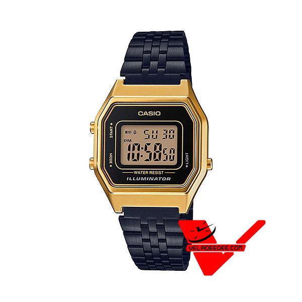  Casio (คาสิโอ) Standard Lady Digital นาฬิกาข้อมือ สายสแตนเลส รุ่น LA680WEGB-1