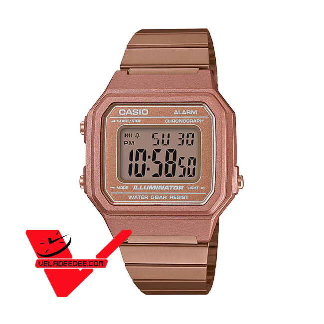 Casio (คาสิโอ) Standard  Digital นาฬิกาข้อมือ สายสแตนเลส รุ่น B650WC-5ADF