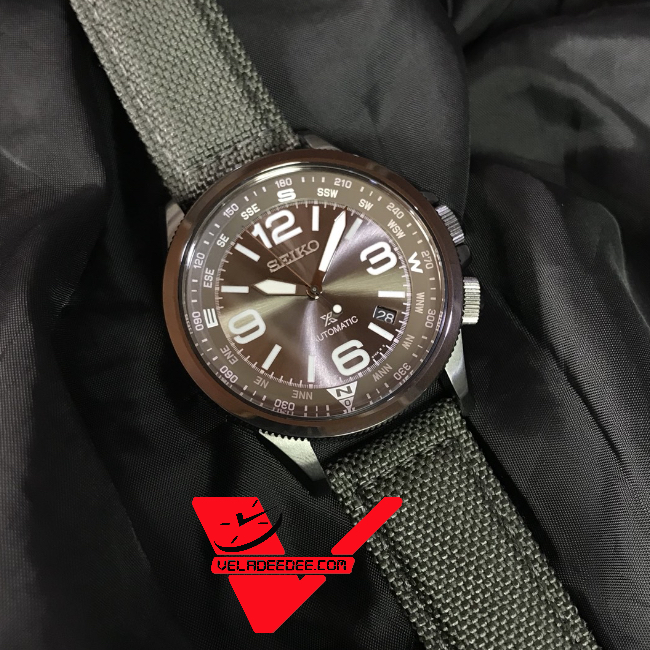 SEIKO PROSPEX LAND Sport Automatic นาฬิกาข้อมือผู้ชาย สายผ้านาโต้ รุ่น SRPC29K1