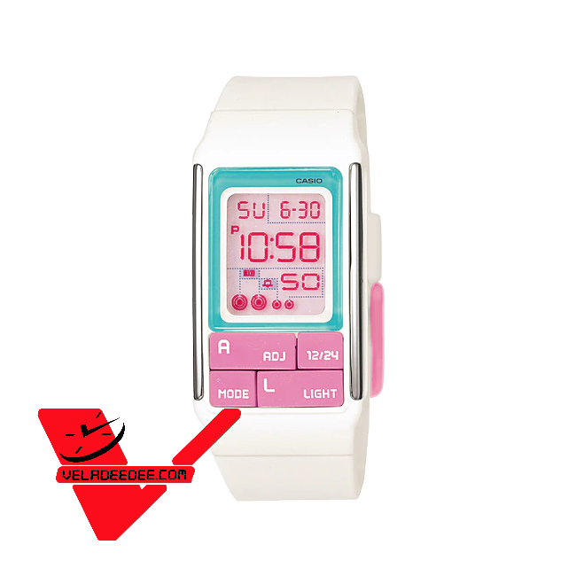 Casio  นาฬิกาข้อมือผู้หญิง สายเรซิ่น (ประกัน 1ปี)  รุ่น  LDF-51-7CDR 