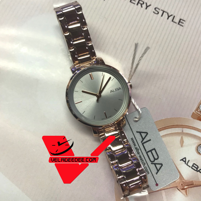 ALBA modern ladies ตัวเรือนและสายนาฬิกา สีพิงค์โกลด์ Pink Gold รุ่น รุ่น AH8372X1