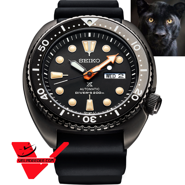 SEIKO PROSPEX TURTLES  Black Series นาฬิกาข้อมือผู้ชาย สายยางเรสิ้น รุ่น SRPC49J1
