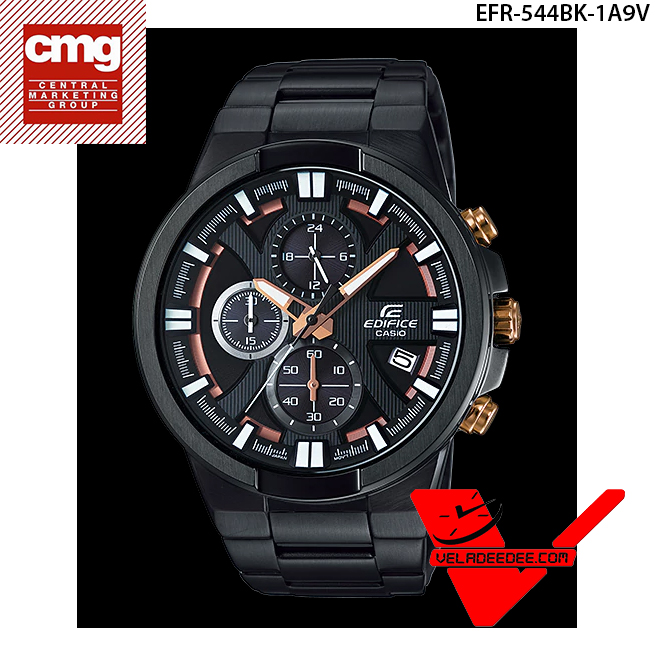 Casio Edifice นาฬิกาข้อมือสุภาพบุรุษ รุ่น EFR-544BK-1A9V  (ประกัน CMG ศูนย์เซ็นทรัล 1 ปี)