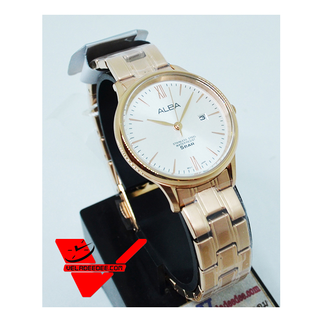 นาฬิกาข้อมือผู้หญิง Alba นาฬิกาข้อมือหญิง สายสแตนเลส (Gold) รุ่น AH7N80X